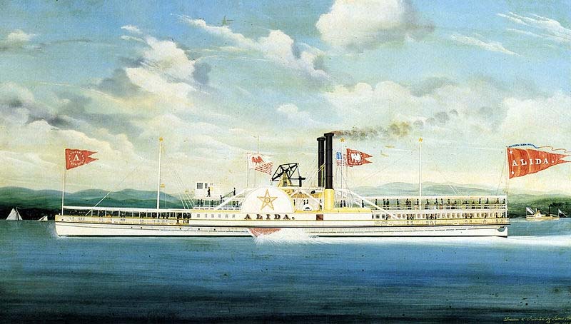 James Bard Alida, Hudson River steamer as painted